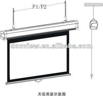 projector screen for led projector/Manual self-lock projector curtain