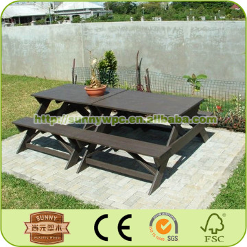waterproof wpc outdoor bench table