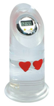 Crystal Shape Liquid Clock with Vivid Floater