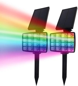 Solar Outdoor Colored Bottom Fixed Landscape Spotlight