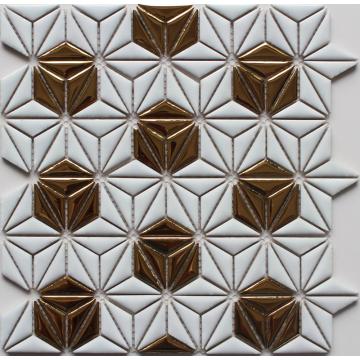 Flower Pattern Ceramic Mosaic Tile