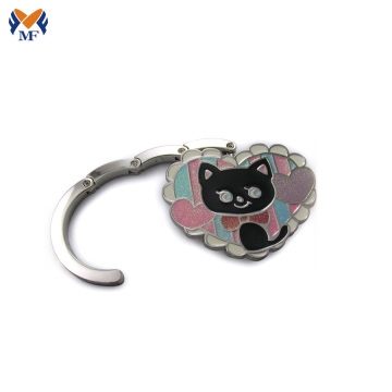 Metal magnetic custom heart shaped purse hanger