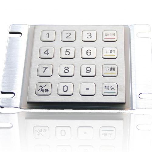 Stainless Numeric Metal Keypad With Serial Port , Vending Machine Keypad With Usb Interfaces