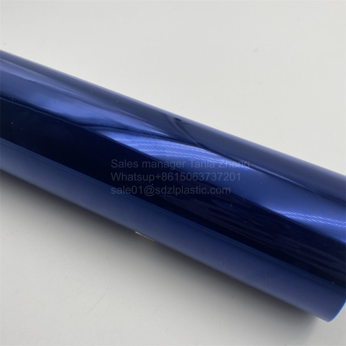 Lembaran Filem PVC Glossy Blue Glossy