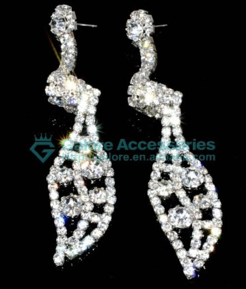 crystal bridal chandelier rhinestone earrings