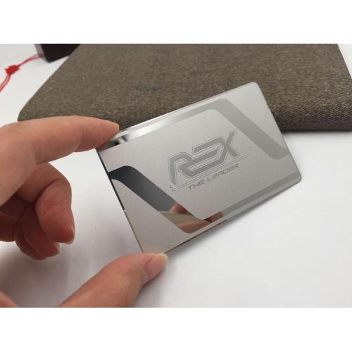 DU Stainless Steel Sliver Metal Business Card