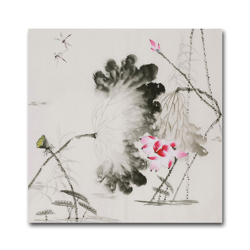 Wholesale Home Decoration Wall Art Lotus Pond Chinese Ink Painting