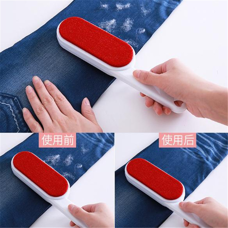 Dust-proof and dehairing proxy double-sided plastic brush
