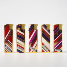 Jet Flame Fashion Piezo Lighter with Metal Cover