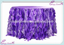 YHK#44 curly table skirt - polyester banquet wedding wholesale chair cover sash table cloth skirt linen