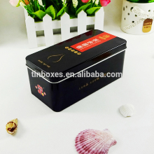 Food grade customized metal rectangle black tea tin box with lid