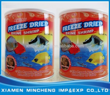 Canned freeze dried brine shrimp