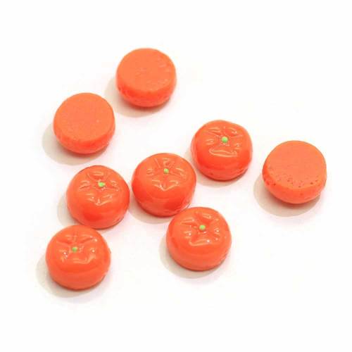 Künstliches orange geformtes Harz Cabochon handgemachtes Kunsthandwerk Dekoration Perlen Charms Kinder DIY Spielzeug Ornamente Spacer