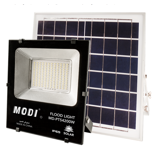 200W rectangular solar flood light