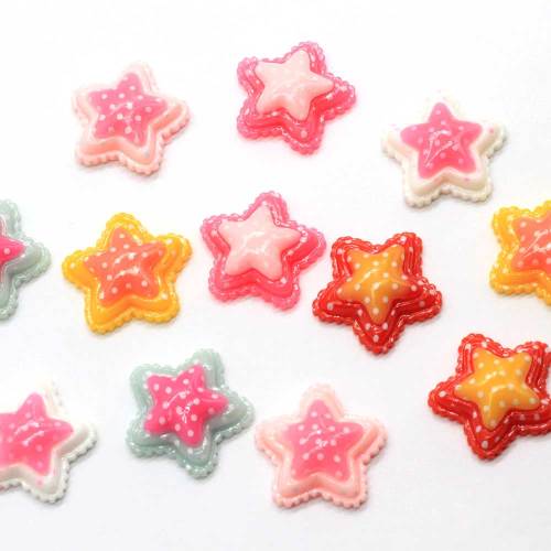 Newest  Design Star Resin Cabochon 100pcs handmade Kids Toy Decor Beads DIY Phone Shell Ornaments Charms