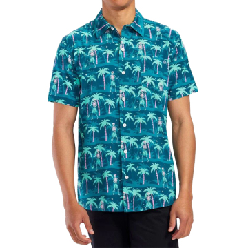 2024 Wholesale Custom Color Digital Printed Rayon Aloha Shirts