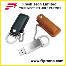 Couro promocional personalizado estilo USB Flash Drive (D504)
