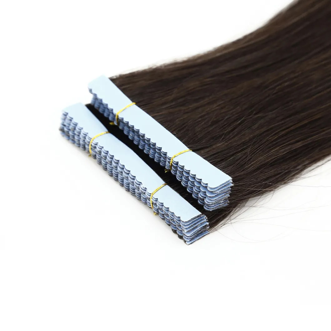 Cheap Top Grade Raw Virgin Unprocessed Russian Tape in Human Hair Extension