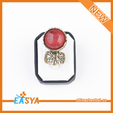 Fashion Red Rhinestone Antique Bronze Ring