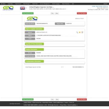 Lista de compradores do UK Cable Coxial