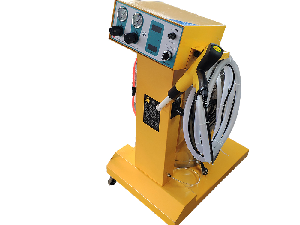Manual powder coating gun high voltage cascade