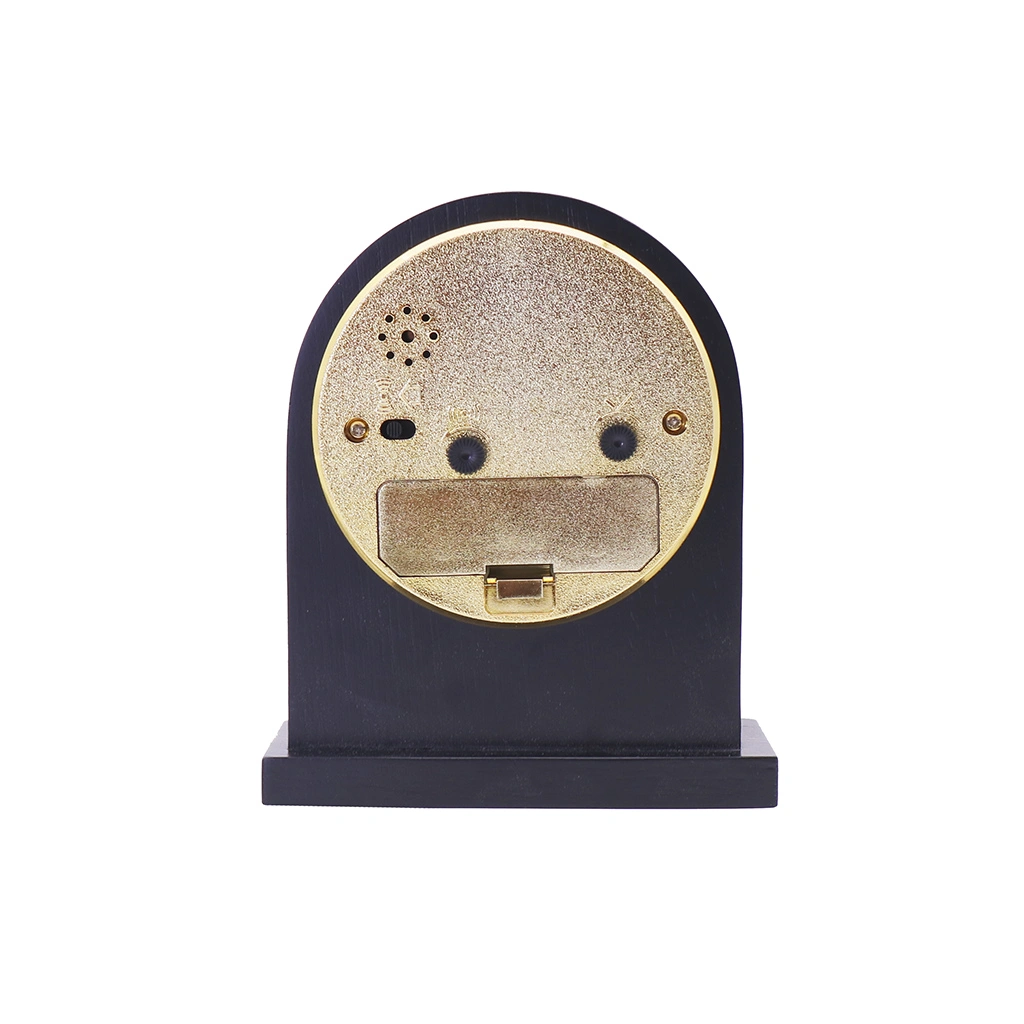 Classical Design Table Clock with Solid Wood