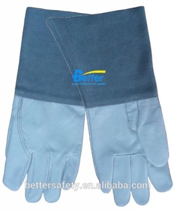 Long Leather TIG Welding Wholesale Work Gloves Goatskin