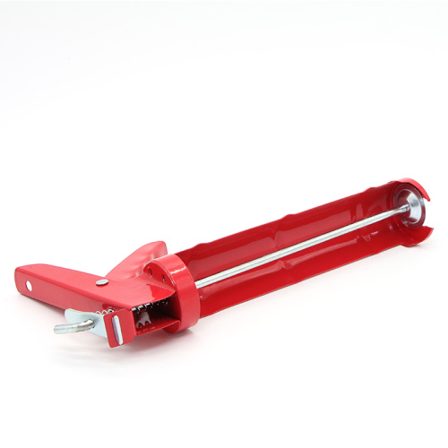 9 inch round aluminum tube caulking gun black/red