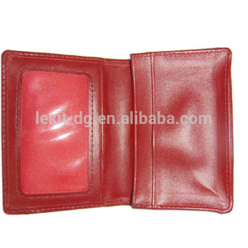 Fashion leather lanyard id card holder