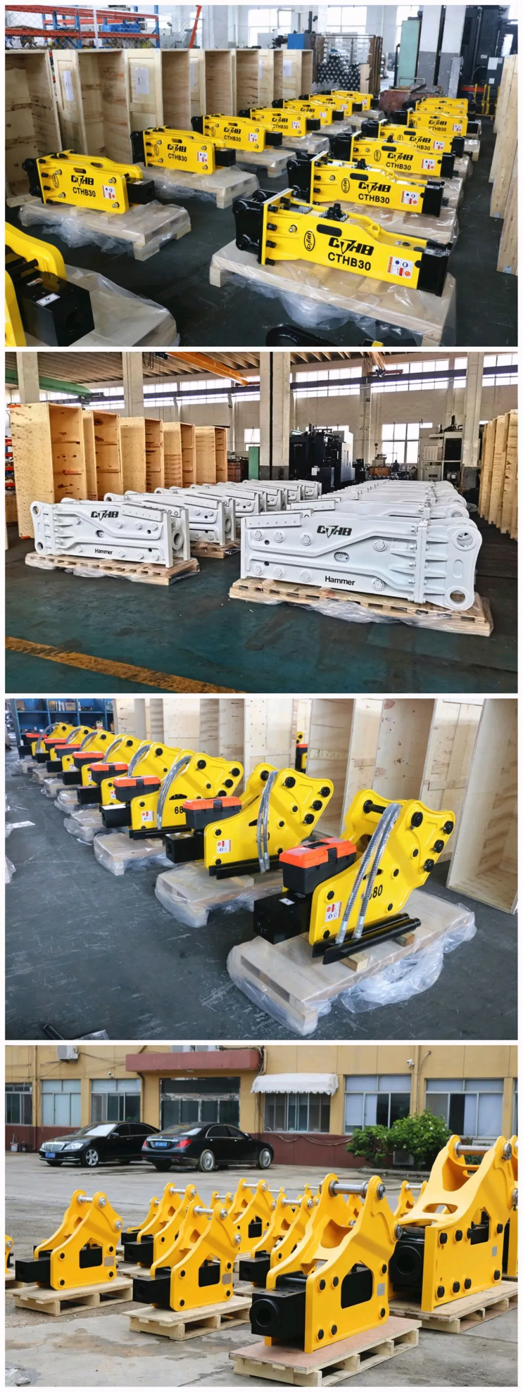 1-6ton Carrier Hydraulic Rock Breaker Demolition Hammer for Skid Steer Loader
