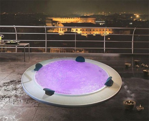 Round 6 Persons Hydromassage Hot Tub Outdoor spa