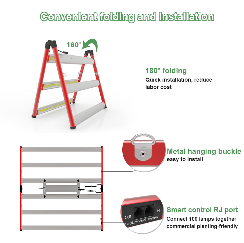 LM301H/B 320W 6 บาร์ LED เติบโตแสง 4x4ft