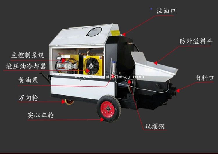 Conveying and spraying machine