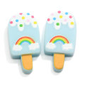 Popolare Flatback Colorful Popsicle Resina Charms Cono dolce Simulazione Cibo estivo Perline Cabochon Portachiavi Decorazione fai da te