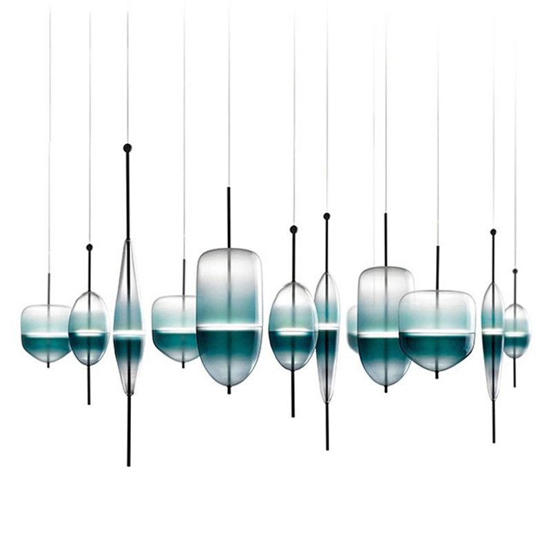 Bule Glass Pendant Lamps