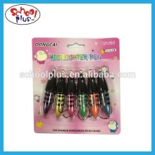 Mini multi colored highlighter pen set