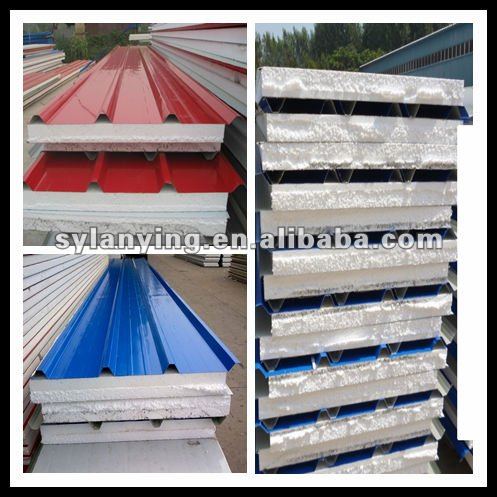 Thermo Steel Insulated panels eps sandwich panel width :50mm 75mm 100mm