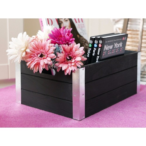 Decorative Storage Wooden Crates With Metal Trims