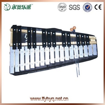 Professional metal key xylophone with sticks ,percussion instrument xylophone