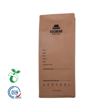 Matklass Brown Craft Paper Coffee Packaging Väska