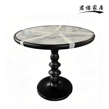 Light Luxury Retro Carved Side Table