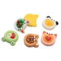 Mezclar estilos Animal de dibujos animados Bola de arroz Flatback Resina Bead Kawaii Rice Food Cabochon Niños Jugar Accesorios de cocina Diy Art Deco