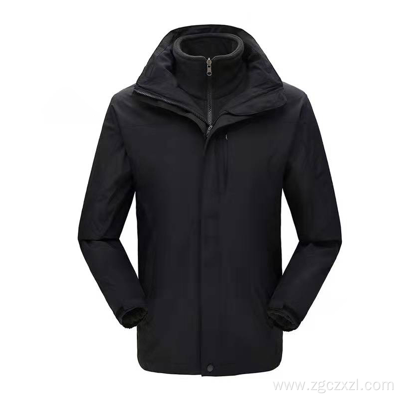 Plain double quilted padded track jacket