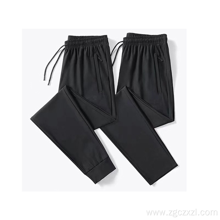 Men's casual ice silk trousers summer quick-drying pants