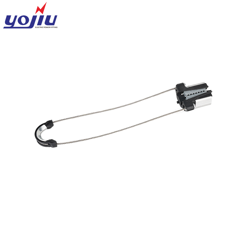 Ftth Anchoring Clamp Fiber Optic Drop Flat Electric Power Cable Suspension Clamps