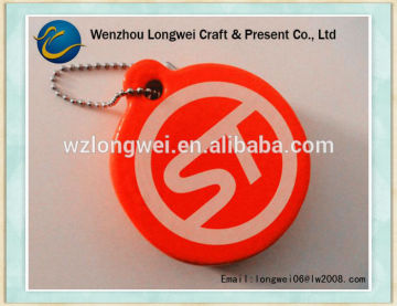 logo customized round floating key chain/key chain parts