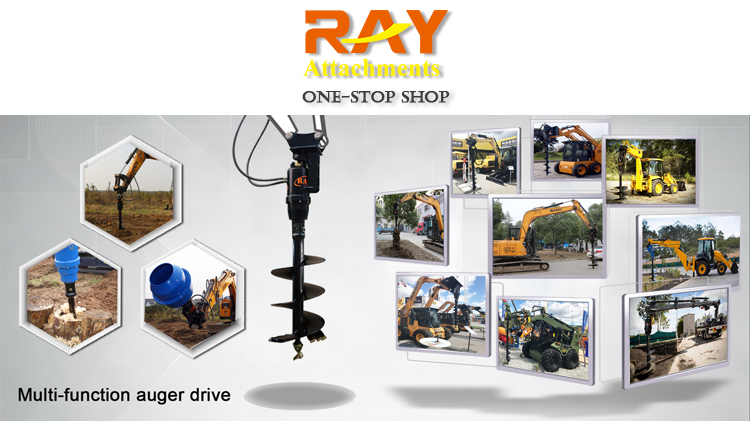 Hydraulic Ground Hole Drilling Machine Auger Drill For Excavator