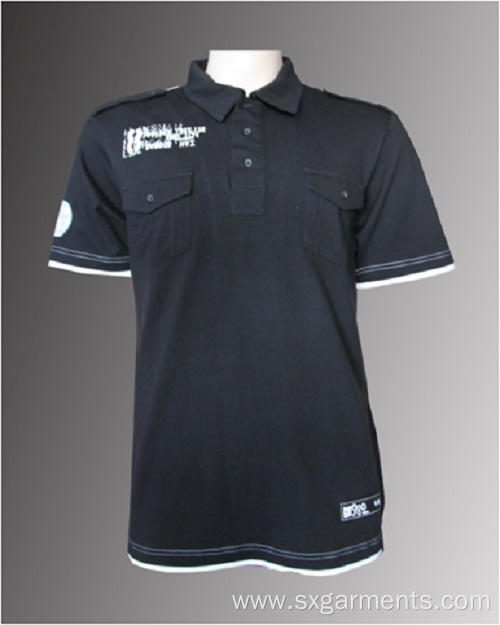 Custom 100% cotton polo-shirt short sleeve