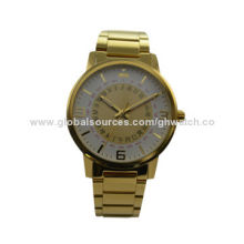 Swiss Fashion Watch, Alloy Case and Case Back, Stainless Steel Strap