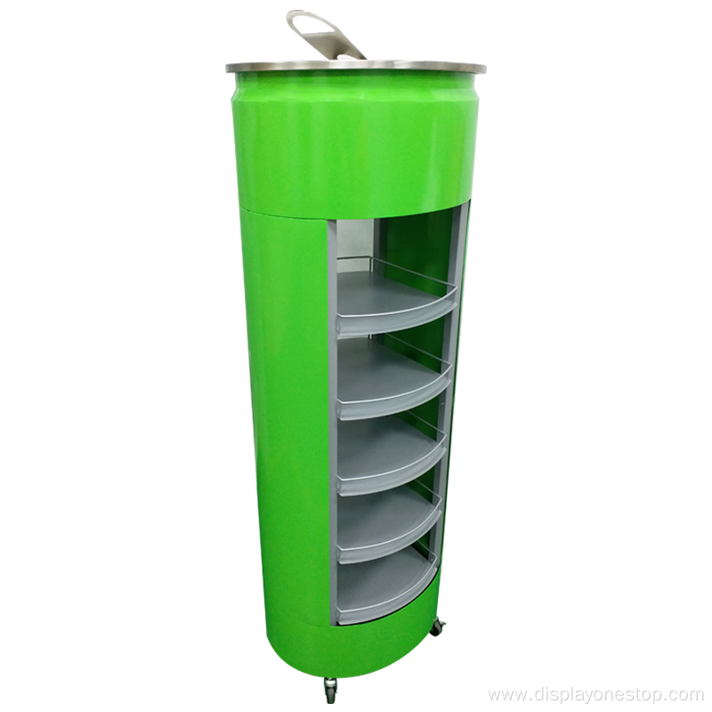 Fancy juice container drink stand-up display